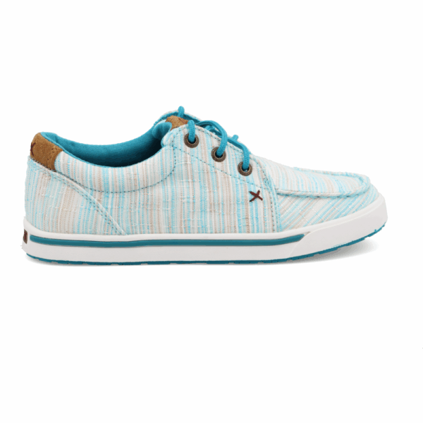 A right profile facing Twisted X Kid's Multi Blue Hooey Loper Casual Shoe.