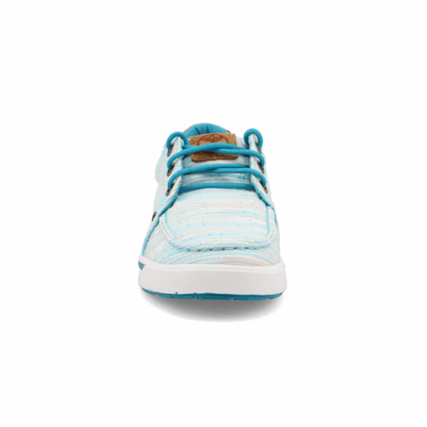 A forward-facing look at Twisted X Kid's Multi Blue Hooey Loper Casual Shoe.
