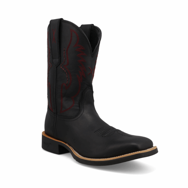 A 3/4 turned Twisted X Men's 11" Black Tech X Western Boot.