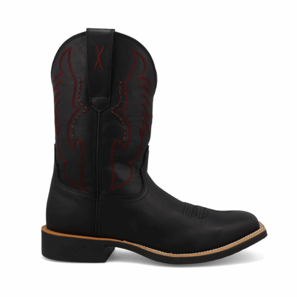 A right profile facing Twisted X Men's 11" Black Tech X Western Boot.