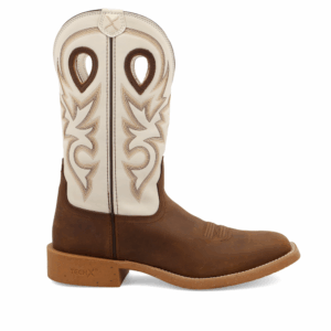 A right profile facing Twisted X Men's 12" Hazel and Ivory Tech X Western Boot.