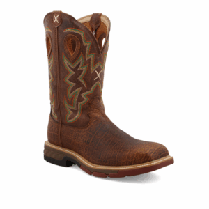 A 3/4 turned Twisted X Men's 12" Tan Nano Composite Toe Western Work Boot.