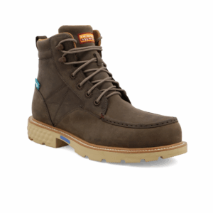 A 3/4 turned Twisted X Men's 6" Shitake Waterproof Nano Composite Toe Work Boot.