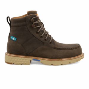 A right profile facing Twisted X Men's 6" Shitake Waterproof Nano Composite Toe Work Boot.