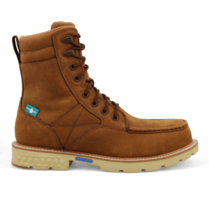 A right profile facing Twisted X Men's 8" Waterproof Nano Composite Toe Work Boot.