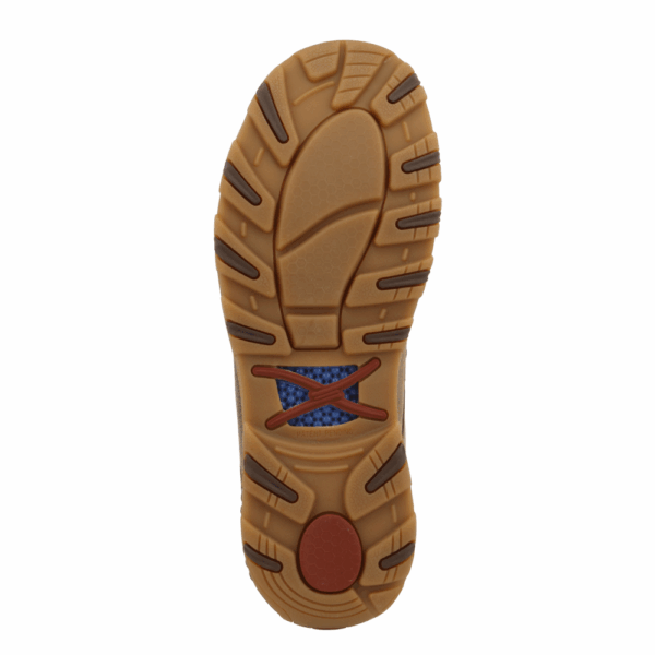 The sole of a Twisted X Men's Bomber Slip On Driving Moc Casual Shoe.