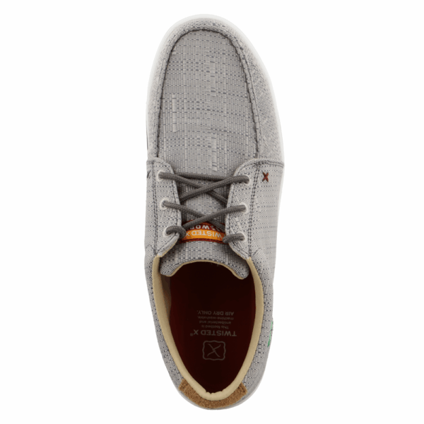 An overhead look at the Twisted X Men's Grey Nano Composite Safety Toe Work Kicks.