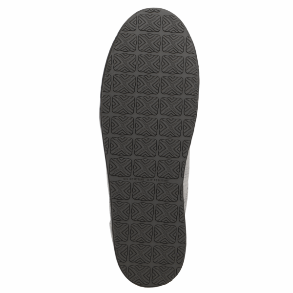 The sole of a Twisted X Men's Grey Nano Composite Safety Toe Work Kicks.