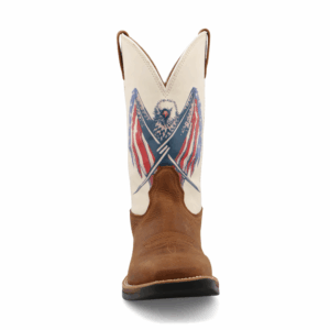 A forward-facing look at Twisted X Red, White, and Blue Waterproof Tech X Western Boot.