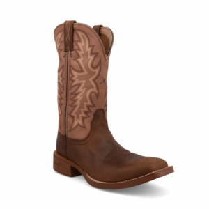 A 3/4 turned Twisted X Women's 11" Brown and Tobacco Tech X Western Boot.