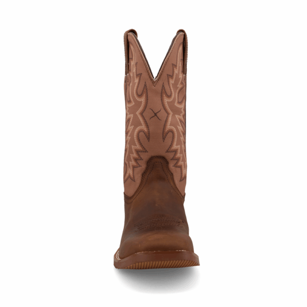 A forward-facing look at Twisted X Women's 11" Brown and Tobacco Tech X Western Boot.