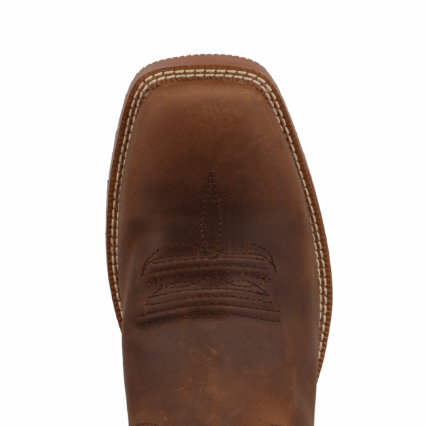 A look at the toe shape of a Twisted X Women's 11" Brown and Tobacco Tech X Western Boot.