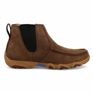 A right profile facing Twisted X Women's 4" Peanut Chelsea Driving Moc Casual Shoe.