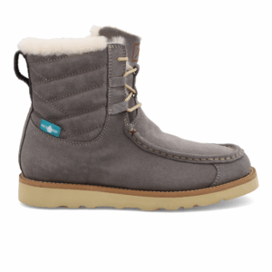A right profile facing Twisted X Women's 6" Brushed Nickel Waterproof Wedge Sole Boot.