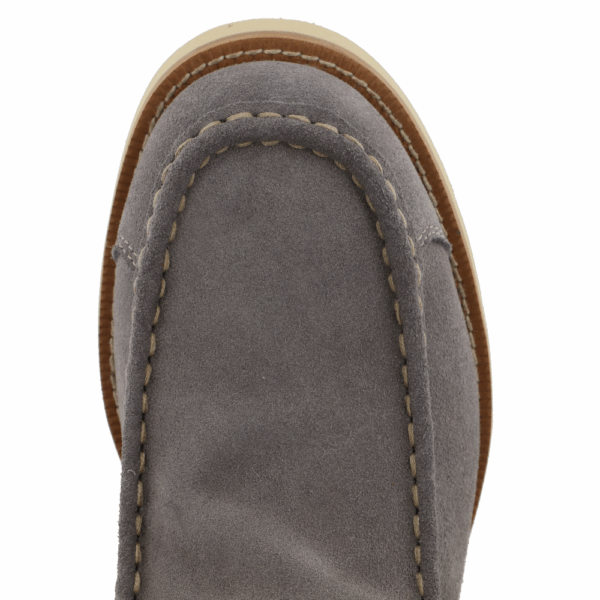 A look at the toe shape of a Twisted X Women's 6" Brushed Nickel Waterproof Wedge Sole Boot.