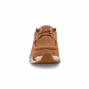 A forward-facing look at Twisted X Women's Hooey Caramel and Multi Feather X Casual Shoe.