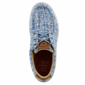 An overhead look at the Twisted X Women's Multi Blue Kicks Casual Shoe.