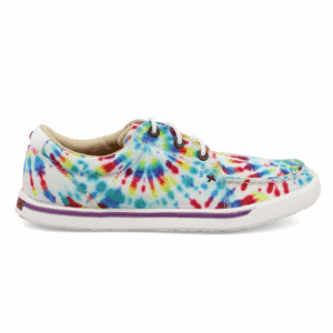 A right profile facing Twisted X Women's Multi Tie-Dye Kicks Casual Shoe.