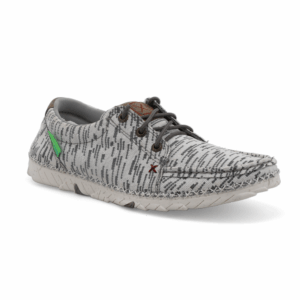 A 3/4 turned Twisted X Women's White and Grey Zero-X Casual Shoe.