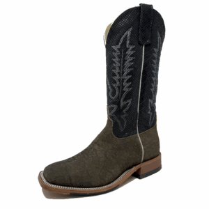 A 3/4 left turned Anderson Bean Ant Saddle Safari Elephant Men's Western Boot.