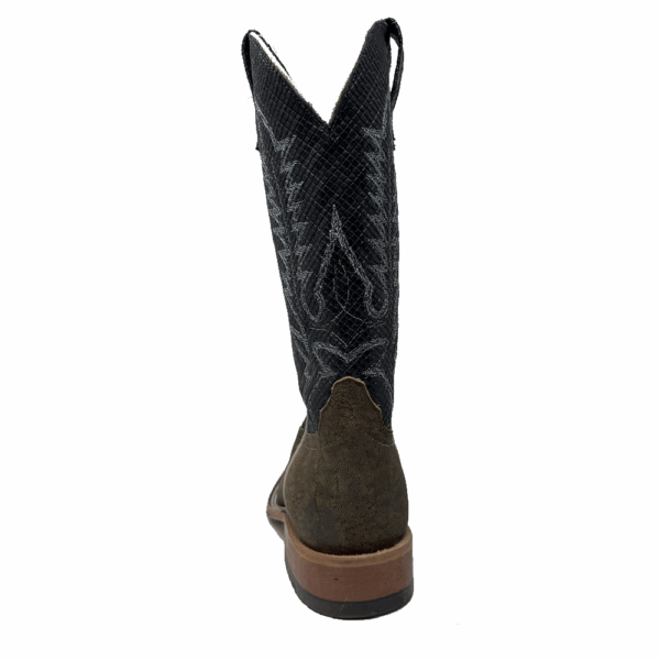 A shot of the heel of an Anderson Bean Ant Saddle Safari Elephant Men's Western Boot.