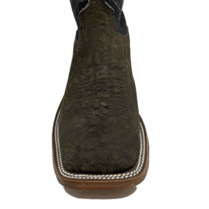 A look at the toe shape of an Anderson Bean Ant Saddle Safari Elephant Men's Western Boot.