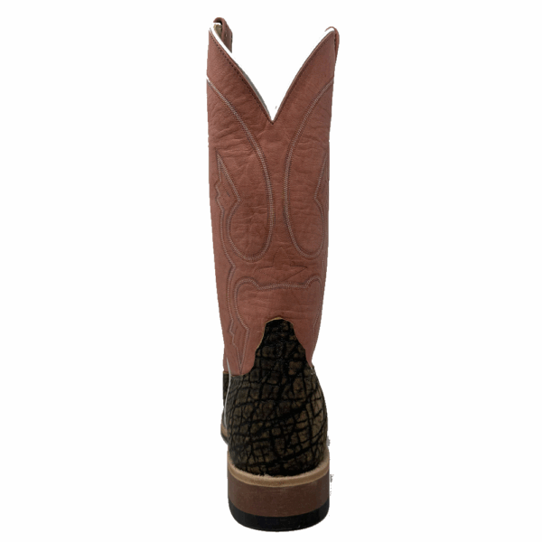 A shot of the heel of an Anderson Bean Antique Saddle Safari Elephant Men's Western Boot.