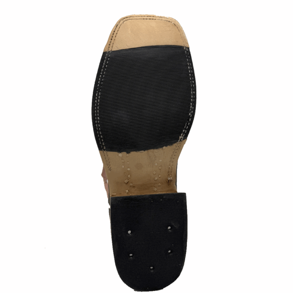 A look at the sole on a pair of Anderson Bean Antique Saddle Safari Elephant Men's Western Boot.