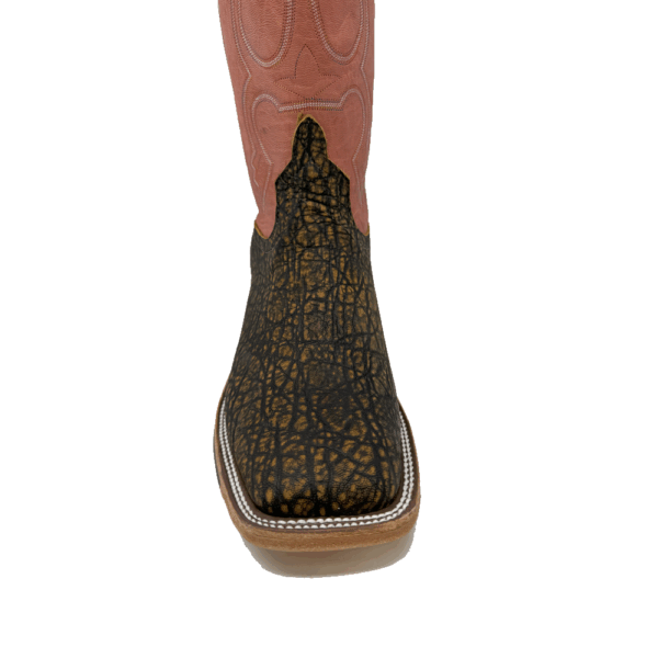 A look at the toe shape of an Anderson Bean Antique Saddle Safari Elephant Men's Western Boot.