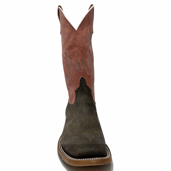 A forward facing look at an Anderson Bean Antique Saddle Safari Giraffe Men's Western Boot.