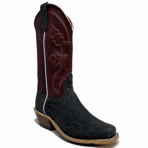 A 3/4 right turned Anderson Bean Black Poseidon Men's Western Boot.