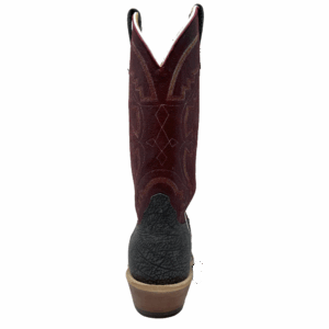 A shot of the heel of an Anderson Bean Black Poseidon Men's Western Boot.