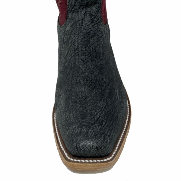 A look at the toe shape of an Anderson Bean Black Poseidon Men's Western Boot.