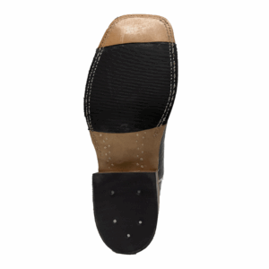 A look at the sole on a pair of Anderson Bean Brown Caiman Belly Men's Western Boot.