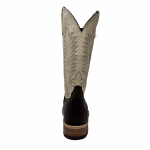 A shot of the heel of an Anderson Bean Chocolate Remuda Men's Western Boot.