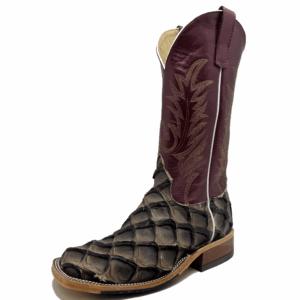 A 3/4 left turned Anderson Bean Cocoa Puffs Big Bass Men's Western Boot.
