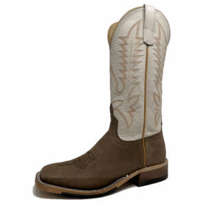 A 3/4 left turned Anderson Bean Dark Brown Barcelona Men's Western Boot.