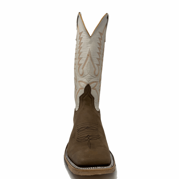A forward facing look at an Anderson Bean Dark Brown Barcelona Men's Western Boot.