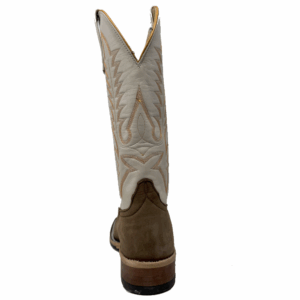 A shot of the heel of an Anderson Bean Dark Brown Barcelona Men's Western Boot.