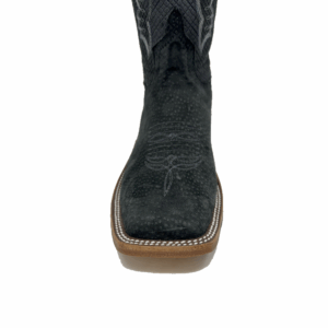 A look at the toe shape of an Anderson Bean Grey Carpincho Men's Western Boot.