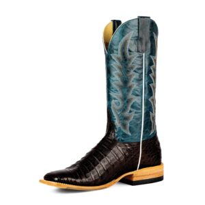 Anderson Bean Horse Power Top Hand Chocolate Caiman Belly Men's Western Boot.