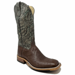 A 3/4 right turned Anderson Bean Kango Tabac Full Quill Ostrich Men's Western Boot.