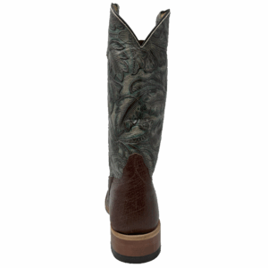 A shot of the heel of an Anderson Bean Kango Tabac Full Quill Ostrich Men's Western Boot.