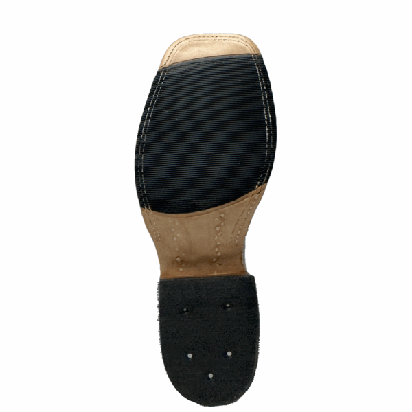A look at the sole on a pair of Anderson Bean Kango Tabac Full Quill Ostrich Men's Western Boot.