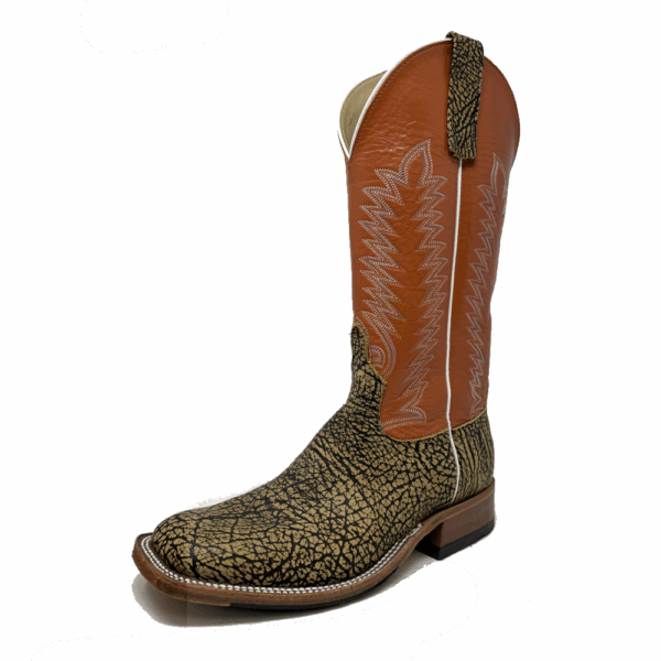 A 3/4 left turned Anderson Bean Mocha Shrunken Shoulder Men's Western Boot.