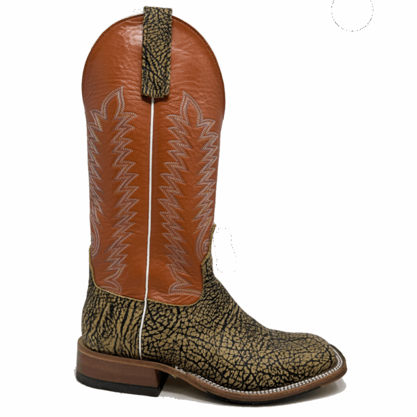 A right profile facing Anderson Bean Mocha Shrunken Shoulder Men's Western Boot.