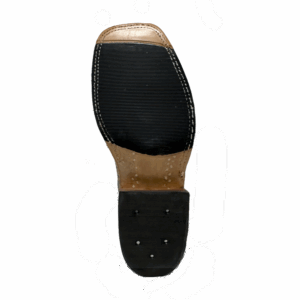 A look at the sole on a pair of Anderson Bean Mocha Shrunken Shoulder Men's Western Boot.