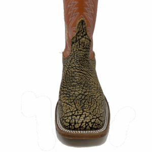 A look at the toe shape of an Anderson Bean Mocha Shrunken Shoulder Men's Western Boot.