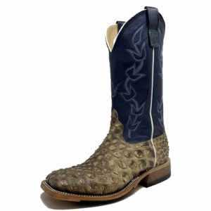 A 3/4 left turned Anderson Bean Natural Matte Giant Python Men's Western Boot.