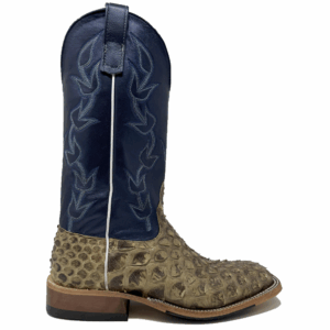 A right profile facing Anderson Bean Natural Matte Giant Python Men's Western Boot.